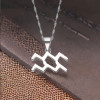 Zilveren herenketting met sterrenbeeld Waterman