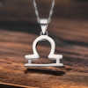 Collana da uomo in argento zodiaco Bilancia con ciondolo
