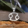 Collana da uomo in argento con zodiaco Cancro