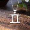Ciondolo da uomo Collana zodiacale in argento Gemelli