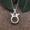 Herenketting met sterrenbeeld Stier en zilveren hanger