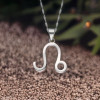 Sterling Silver Leo zodiac pendant necklace