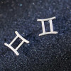 Orecchini in argento 925 Segni zodiacali Gemelli