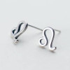 Boucles d'oreilles argent 925 Signes du zodiaque Lion