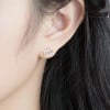 Sterling Silver Stud Earrings Zodiac Aquarius