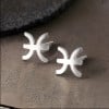 Sterling Silver Stud Earrings Zodiac Pisces