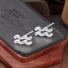 Sterling Silver Stud Earrings Zodiac Aquarius