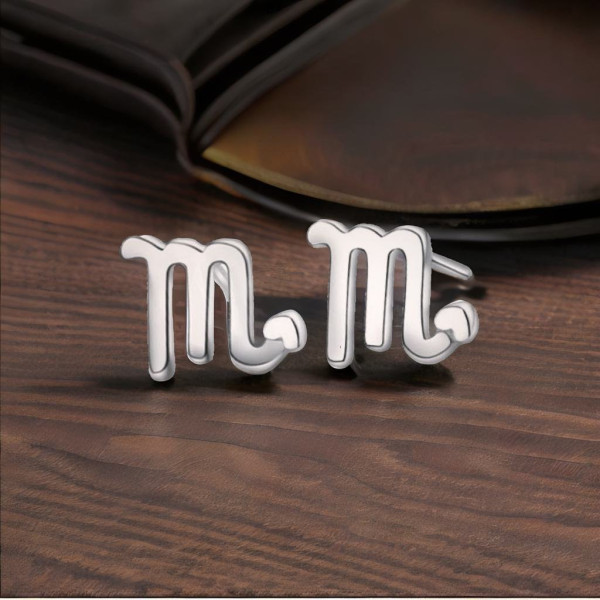 Boucles d'oreilles argent 925 Signes du zodiaque Scorpion