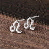 Boucles d'oreilles argent 925 Signes du zodiaque Lion
