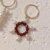 Boucles d'oreilles perles eau douce qualite AAA or laminé - paire