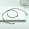 Collana di perle d'acqua dolce in onice nero con chiusura in oro laminato