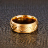 Anello a cupola con spazzola in tungsteno multi-groove personalizzato da uomo