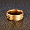 Personalisierter Multi Groove Tungsten Brush Dome Ring für Herren