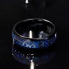 Bague homme tungstene fibre de carbone rouage personnalisable