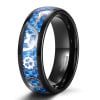 Anello da uomo personalizzabile con ingranaggio in tungsteno e fibra di carbonio