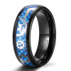 Customizable carbon fiber tungsten cog men's ring