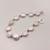 Bracelet perles eau douce baroque 12mm fermoir T argent