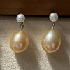 Orecchini pendenti con perle d'acqua dolce da 8 mm