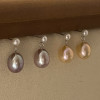 Orecchini pendenti con perle d'acqua dolce da 8 mm