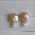 8mm perles culture eau douce - Boucles d'oreilles