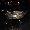 Men's Sterling Silver Eye of Providence Cross Open Ring