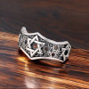 Men's Sterling Silver Star of David Open Ring