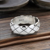 Men's Sterling Silver Grooved Band Open Ring