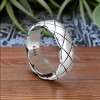 Men's Sterling Silver Grooved Band Open Ring