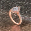 Anello cuore da donna in argento 925 rodiato con zirconio