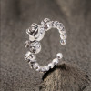 Women's Sterling Silver rose Open Ring