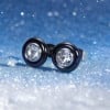 Pendientes de cerámica blanca con circonitas - par