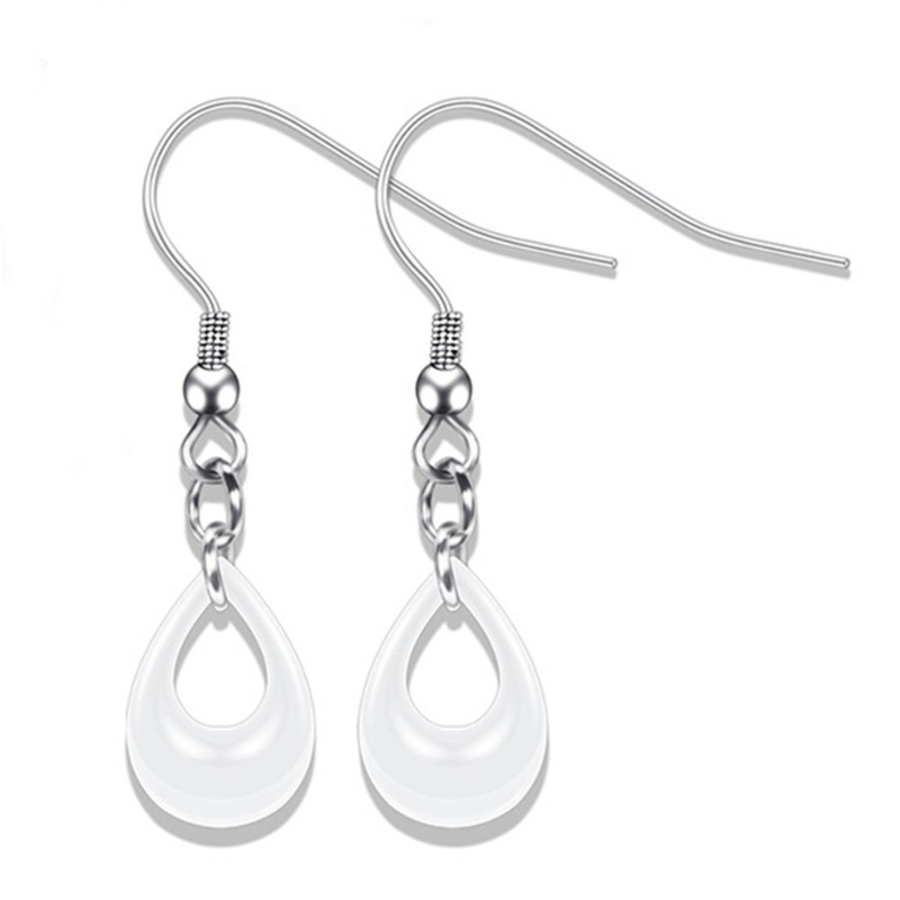 Boucles d'oreilles pendantes ceramique goutte eau