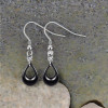 Boucles d'oreilles pendantes ceramique goutte eau