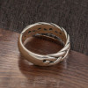 Men's silver braid ring