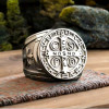 Men's steel ring knight cross cspb