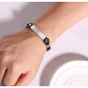 Bracciale da uomo personalizzato in pelle barbazzale in acciaio con doppio cordone personalizzabile