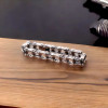 Bracelet homme argent massif chaine moto biker
