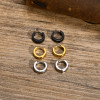 Boucles d'oreilles homme creoles acier facettes