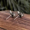 Pendientes de hombre con forma de gato en plata