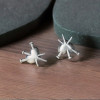 Silver Stud Heart Earrings for Men and Women