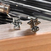 Silver Star of David Stud Earrings