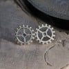 Pendientes de Engranaje de Plata