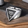 Men's Freemasonry Stainless Steel Eye of Providence Signet Ring