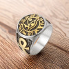 Anello Uomo in Acciaio Occhio di Horus