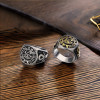 Anello Uomo in Acciaio Occhio di Horus