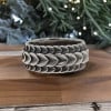 Men's Steel Ring with Oxidized Scale Finish