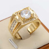 Men's Steel Signet Ring Zirconium