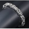 Bracciale da Uomo in Acciaio con Maglie Cilindriche stile Biker