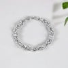 Bracciale da Uomo in Acciaio con Maglie Cilindriche stile Biker