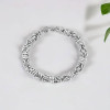 Bracelet homme acier biker maille cylindrique